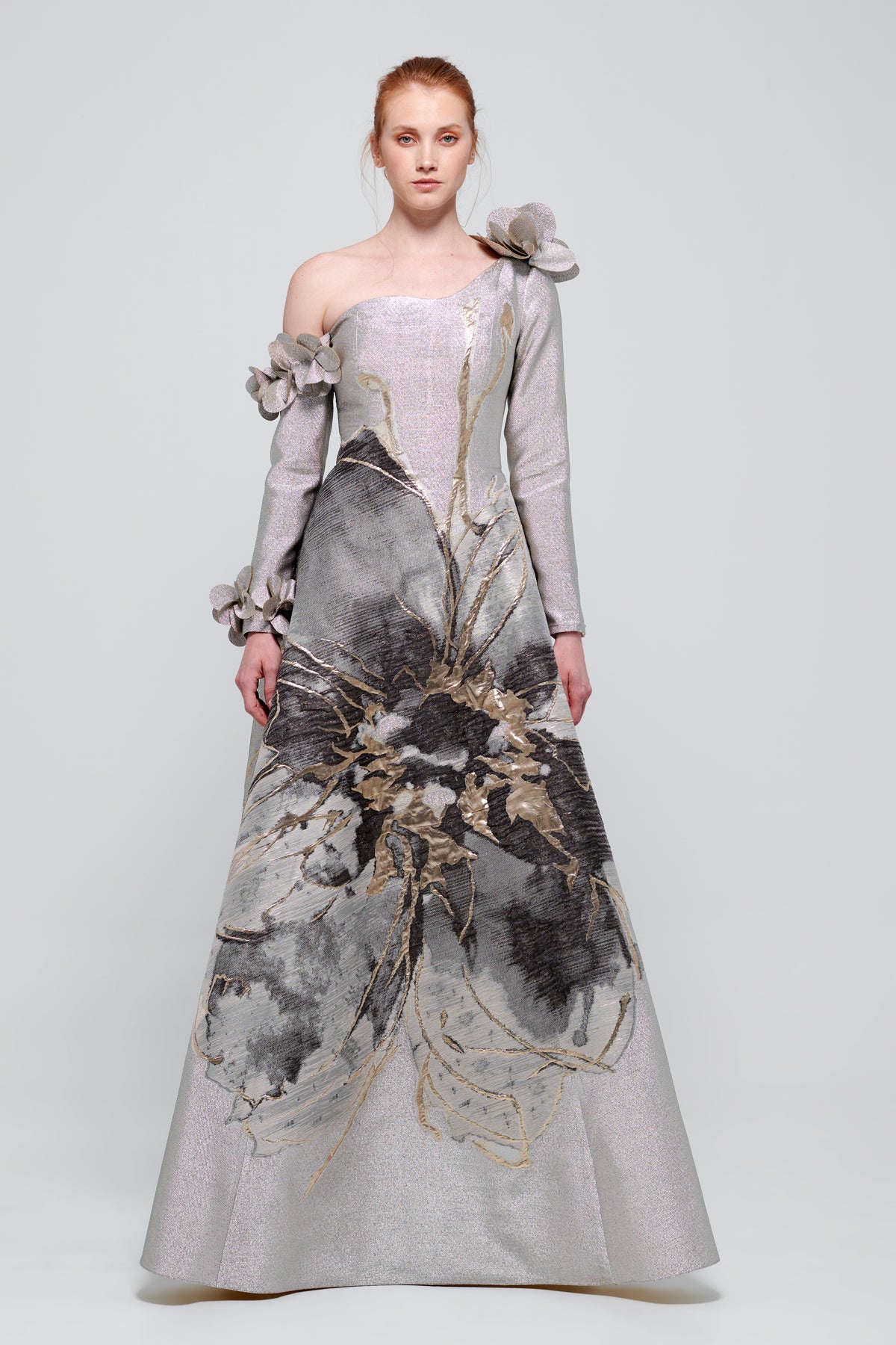 Long Dress with Appliqués