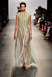Metallic Cord Panelled Organza Long Dress