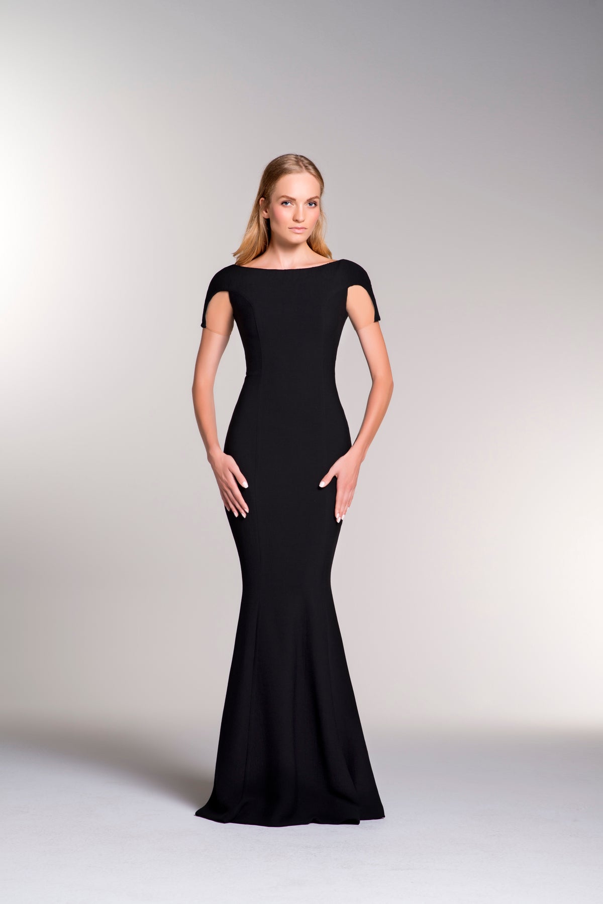 Cape Sleeve Ribbed Dress