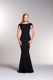 Cape Sleeve Ribbed Dress