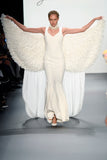 Gathered Mesh Wing Viscose Dress