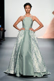 Draped Taffeta Gown