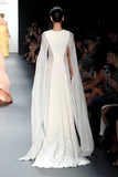 Button Detailed Mesh and Satin Dress