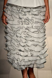 Organza Ruffled Faille Long Dress