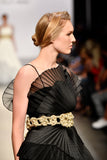 Pleated Organza and Taffeta Layered Ball Gown