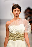 Organza and Taffeta Pleated Long Dress
