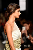 Organza and Taffeta Pleated Long Dress