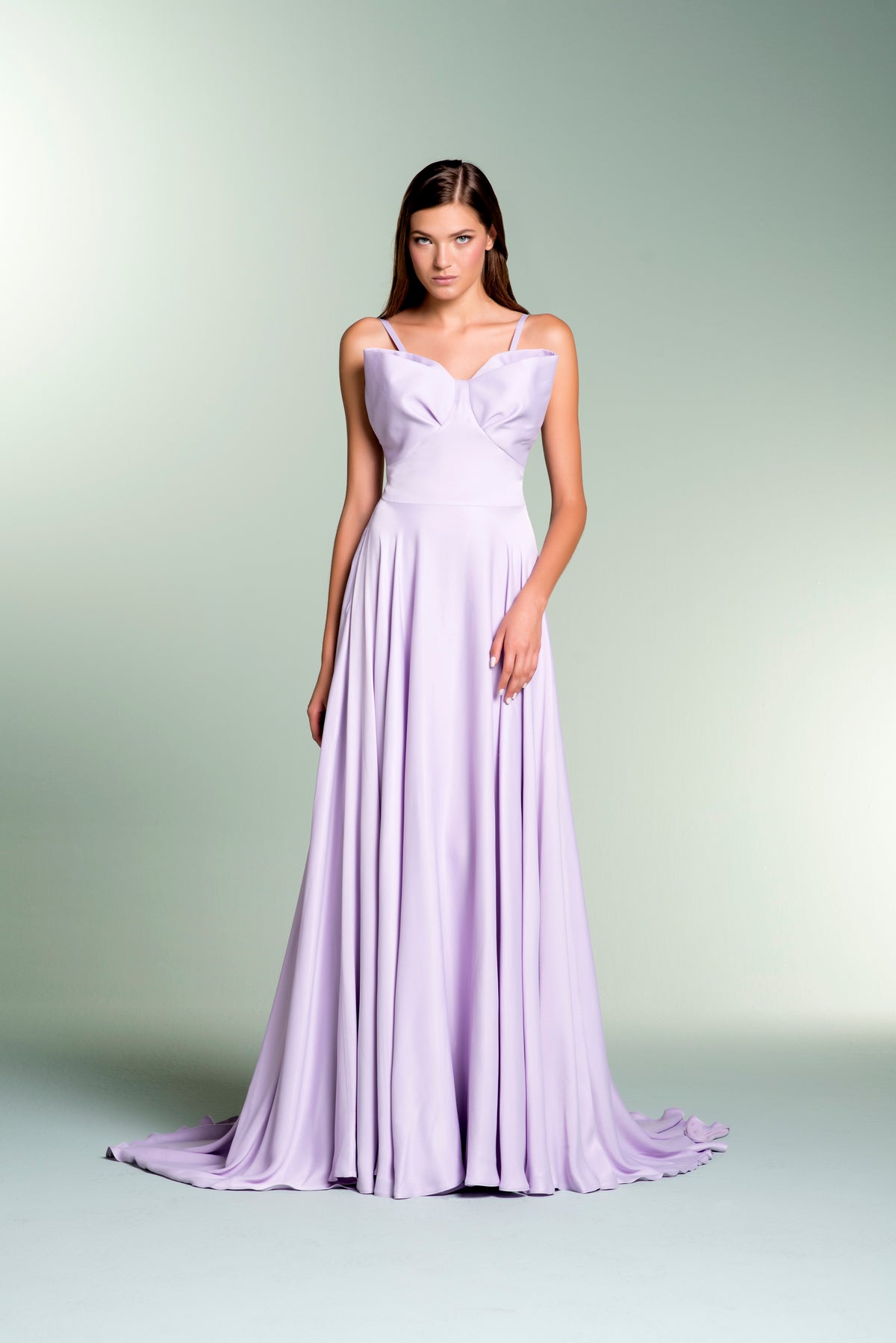 Draped Viscose A-Line Dress