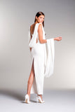 Cut-Out Detailed Draped Viscose Dress