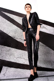 Leatherette Crop Jacket and Skinny Pant