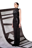High-Neck Leatherette Dress