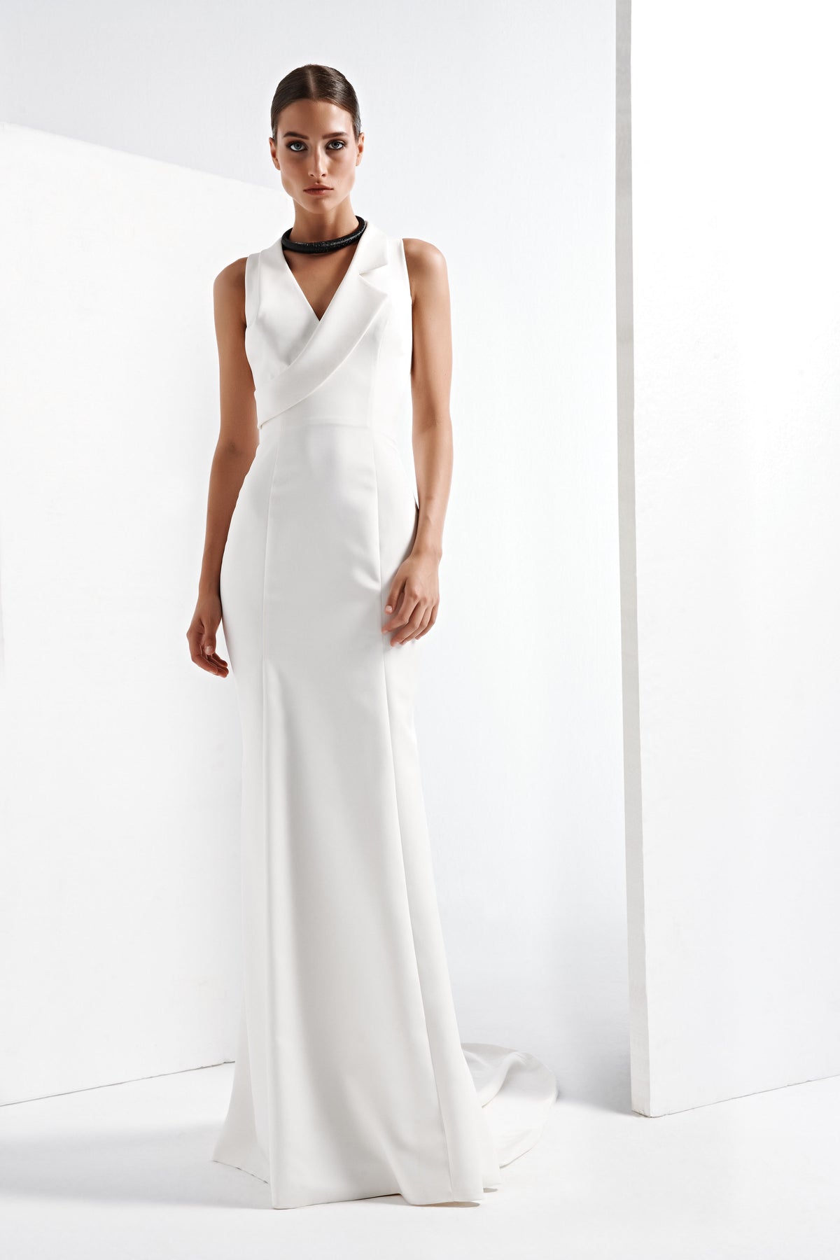 Double-Breasted Faille Mermaid Dress