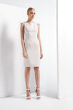 Ruffled Detail Faille Dress