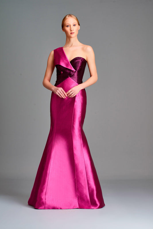 Structured double-side taffeta gown - John Paul Ataker