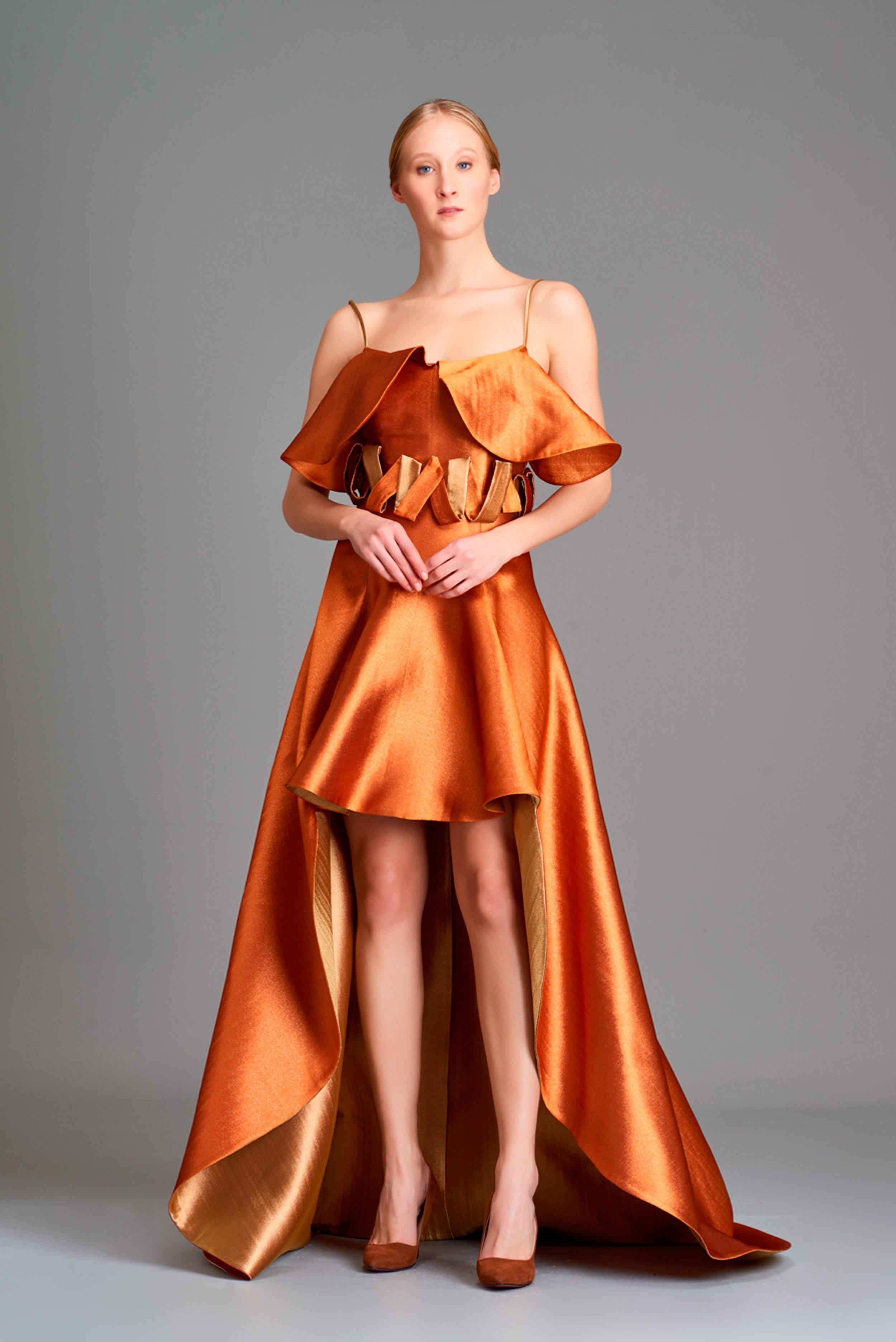 Structured double-side taffeta dress - John Paul Ataker