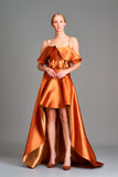 Structured double-side taffeta dress - John Paul Ataker