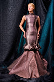 Mosaic jacquard and stretch metallic gown - John Paul Ataker