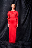 Draped double viscose long dress - John Paul Ataker