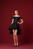 Lace-Up Detailed Pleated Jacquard Short Dress
