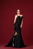 Ruffled Jacquard Dress with Hint Of Metallic Jacquard