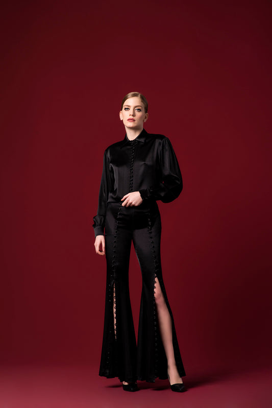 Stretch Satin Viscose Shirt and Pant