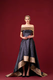 Two Toned Metallic Jacquard Gown