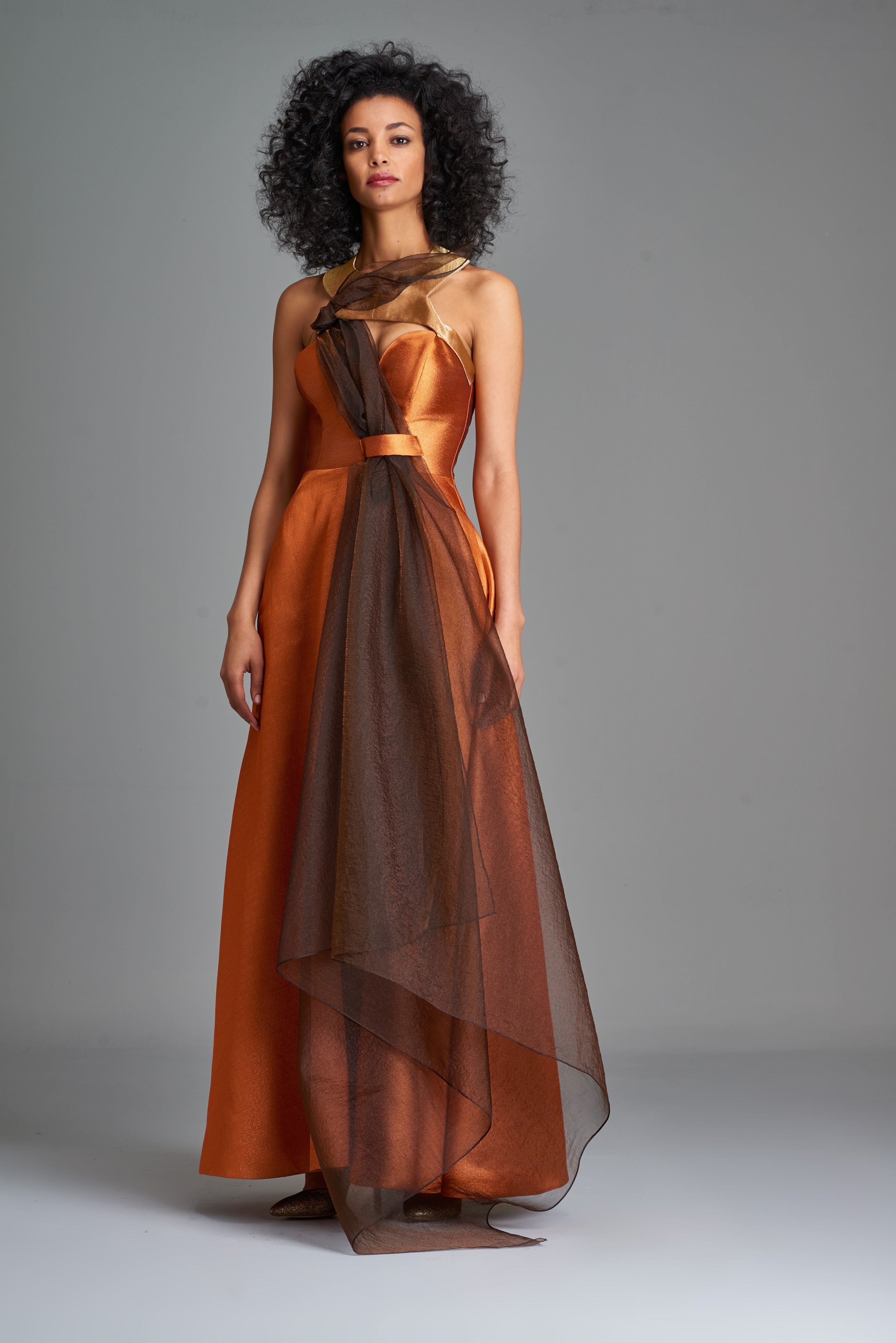 Organza and Double-Side Taffeta Long Dress John Paul Ataker Organza and Double-Side Taffeta Long Dress John Paul Ataker