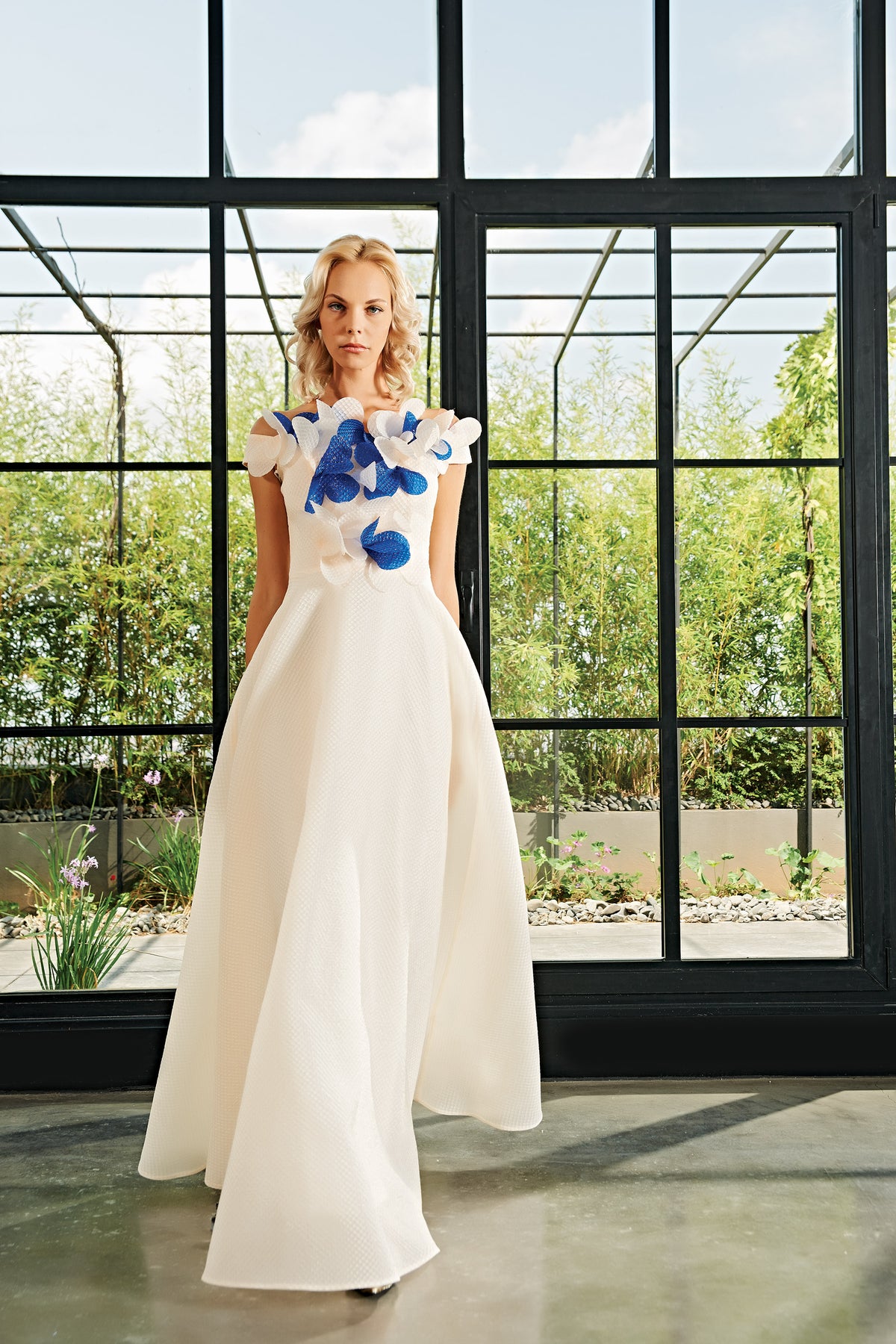 3d flower long dress Long Formal Evening Prom Dress