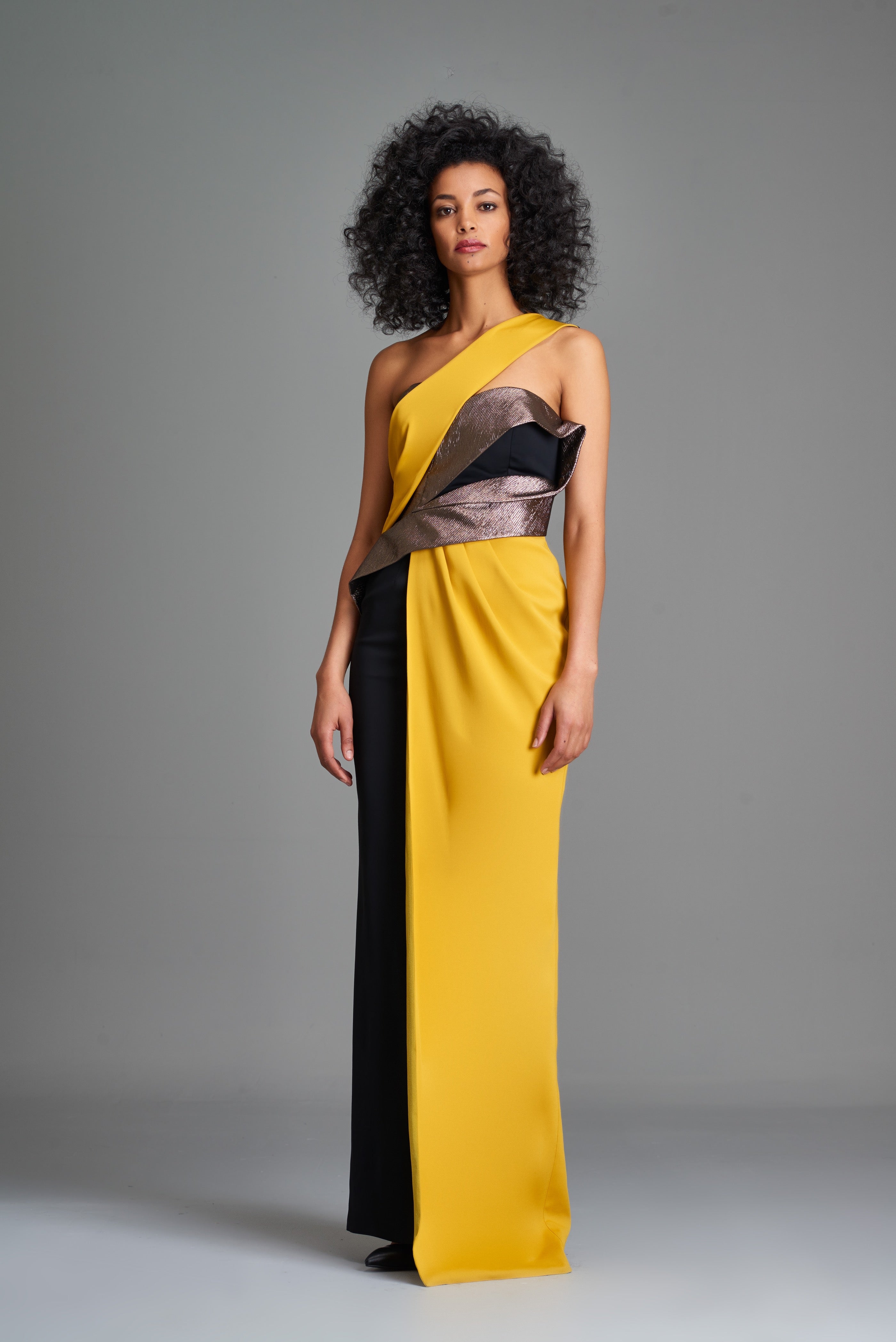 Two-Toned Double Viscose and Stretch Metallic Dress John Paul Ataker Two-Toned Double Viscose and Stretch Metallic Dress John Paul Ataker