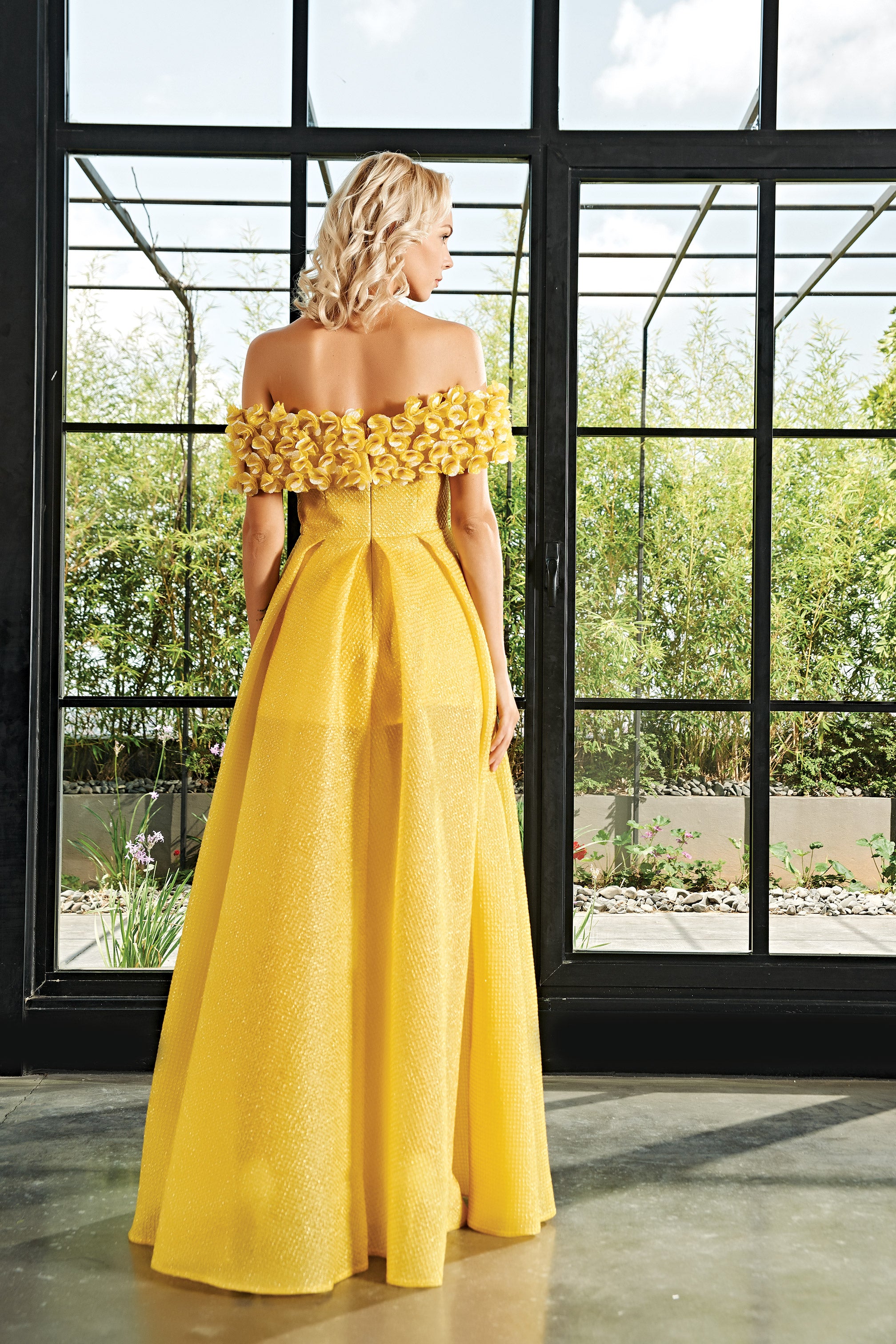 3D Flower Detailed Long Dress John Paul Ataker 3D Flower Detailed Long Dress John Paul Ataker