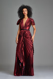 Hand-Stitched Pleated Gown