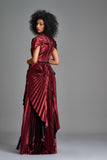 Hand-Stitched Pleated Gown