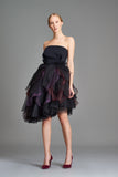 Layered Organza and Double-Faced Viscose Short Dress