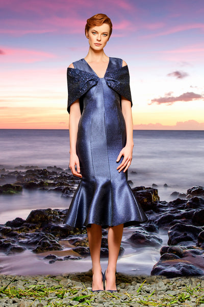 parker metallic dress Parker Candice Metallic Knit Fit & Flare Dress Black Metallic Gold