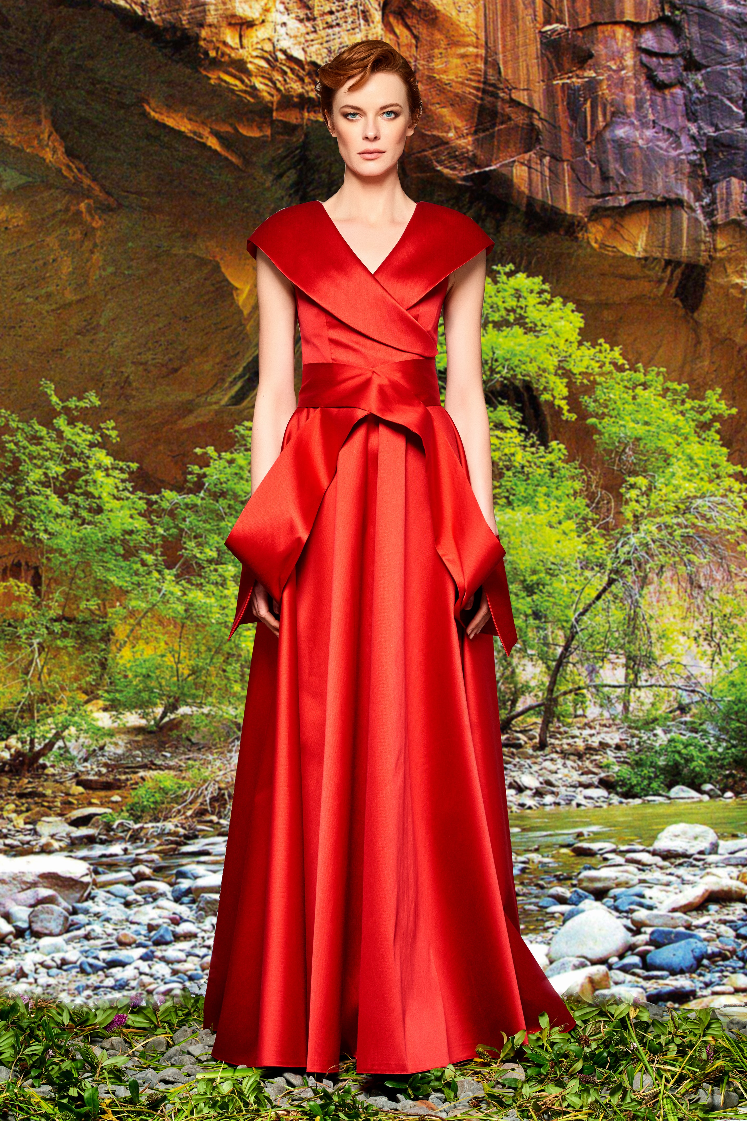red taffeta dress Women's Morales A-line Square Neck Silk Floor Length XS/S/M/L/XL Happy Clothing this stunning gown showcases a strapless Strapless Satin Dress With Bow