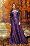 Removable Jacquard Bolero and Structured Jacquard Gown