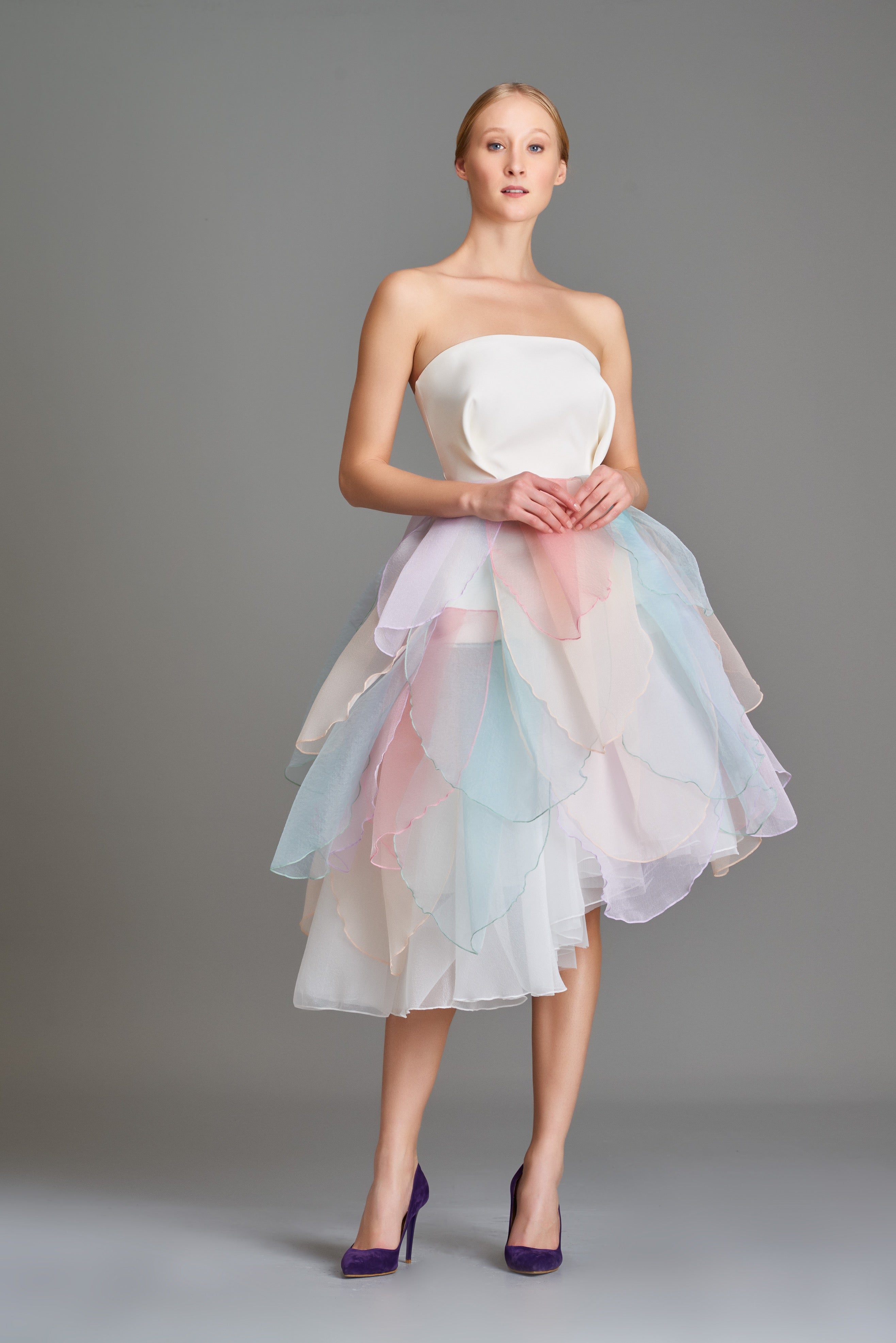 Layered Organza and Double-Faced Viscose Short Dress John Paul Ataker Layered Organza and Double-Faced Viscose Short Dress John Paul Ataker