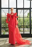 Organza Ruffled Long Dress