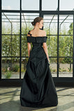 Draped Back Detailed Gown