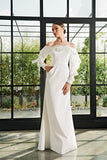 Organza Ruffle Detailed Faille Long Dress