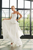 Structured Pointed Strapless Neckline Gown