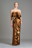 Double-Side Taffeta Ruffled Gown