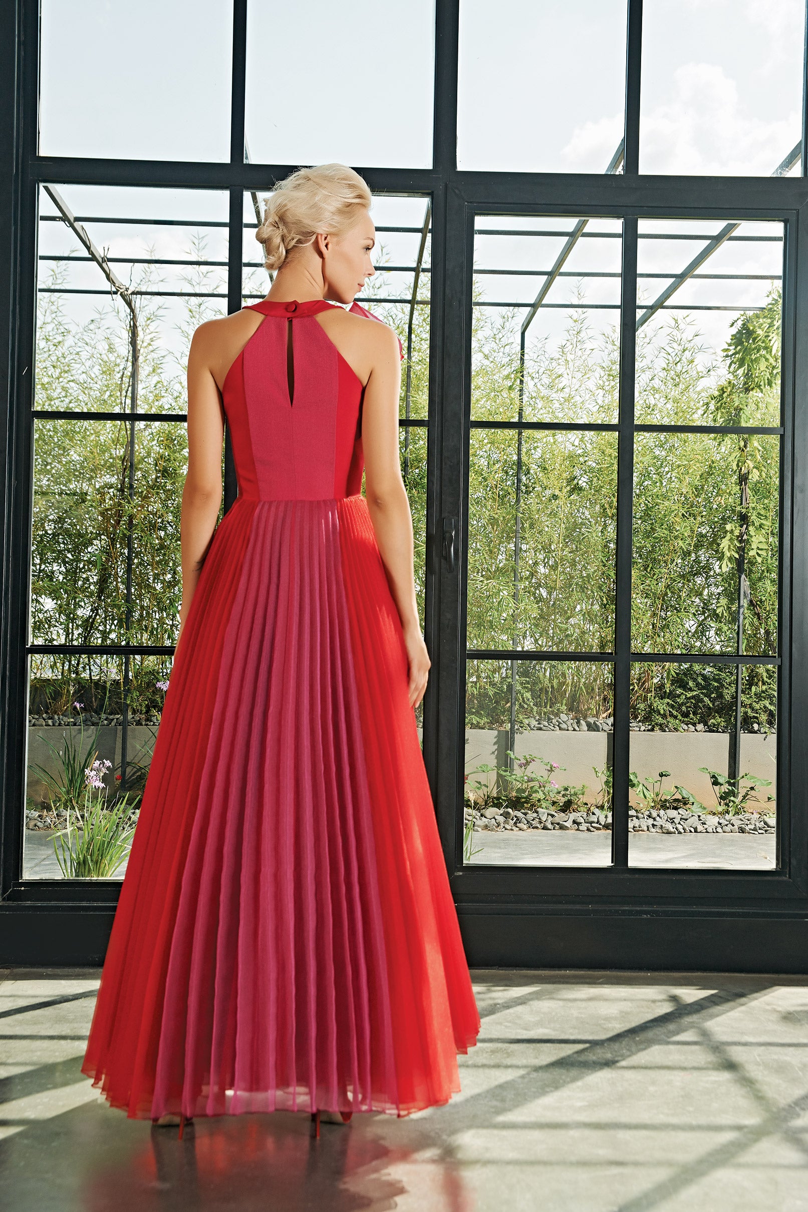 Two-Toned Pleated Organza Gown Two-Toned Pleated Organza Gown
