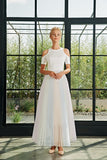 Multi Color Organza Pleated Gown