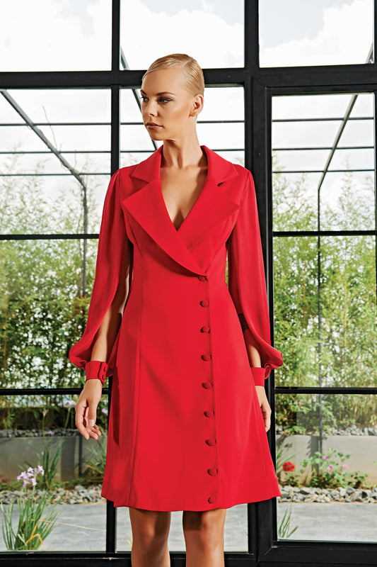 Double-Faced Viscose Jacket Dress