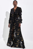 Jacquard Long Top with Metallic Stretch Short