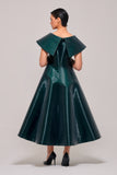Emerald Midi Length Sleeveless Gown
