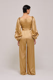 Gold Silk and Satin Jumpsuit