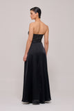 Mini Strapless Black Jumpsuit with Overskirt