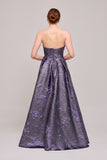Sweetheart Neckline Fit and Flare Long Dress